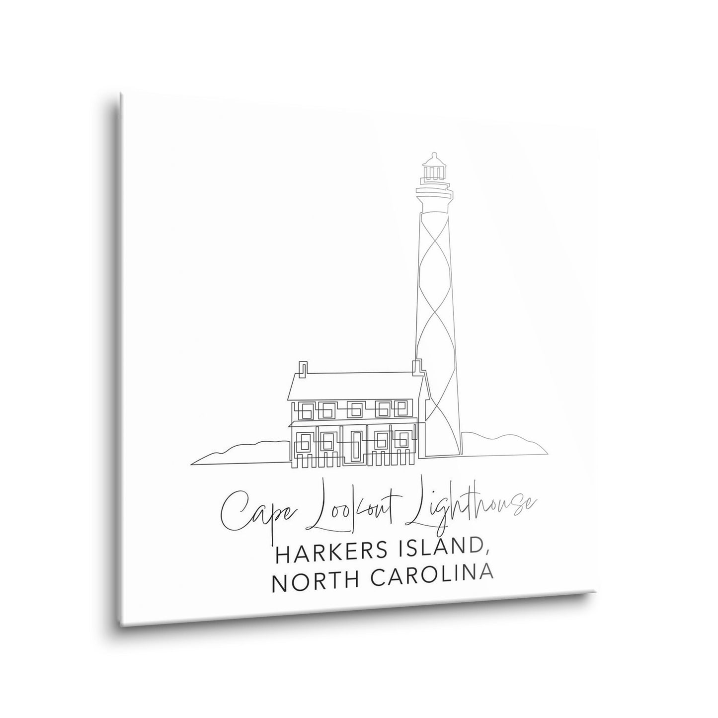 Cape Lookout Lighthouse | Hi-Def Glass Art | Eaches | Min 2