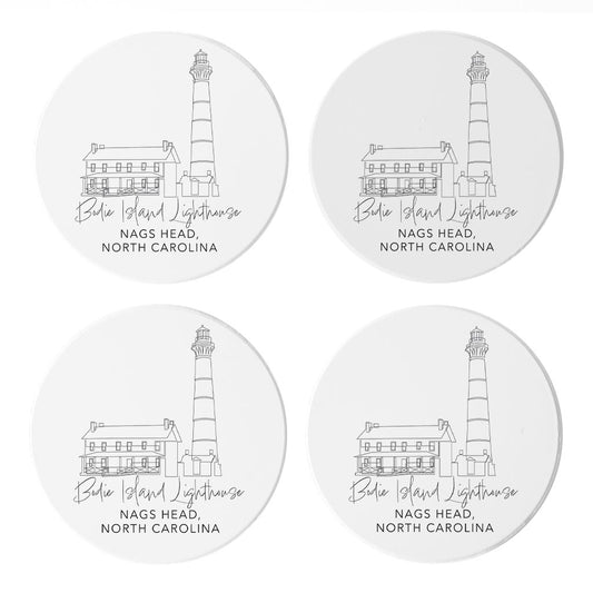 Bodie Island Lighthouse | Absorbent Coasters | Set of 4 | Min 2