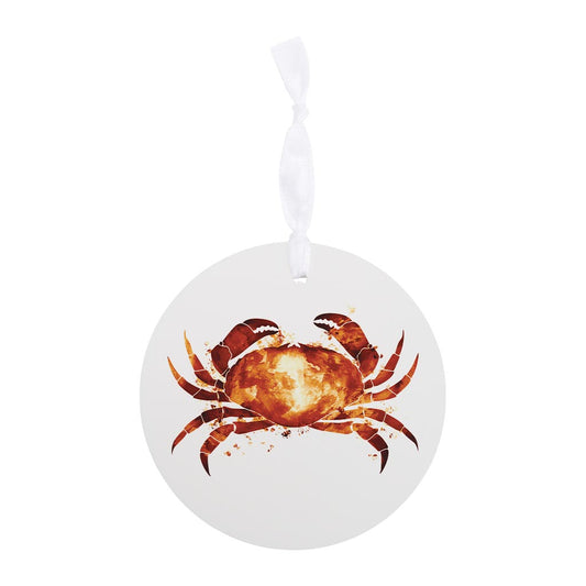 East Coast Water Color Crab | Wood Ornament | Eaches | Min 6