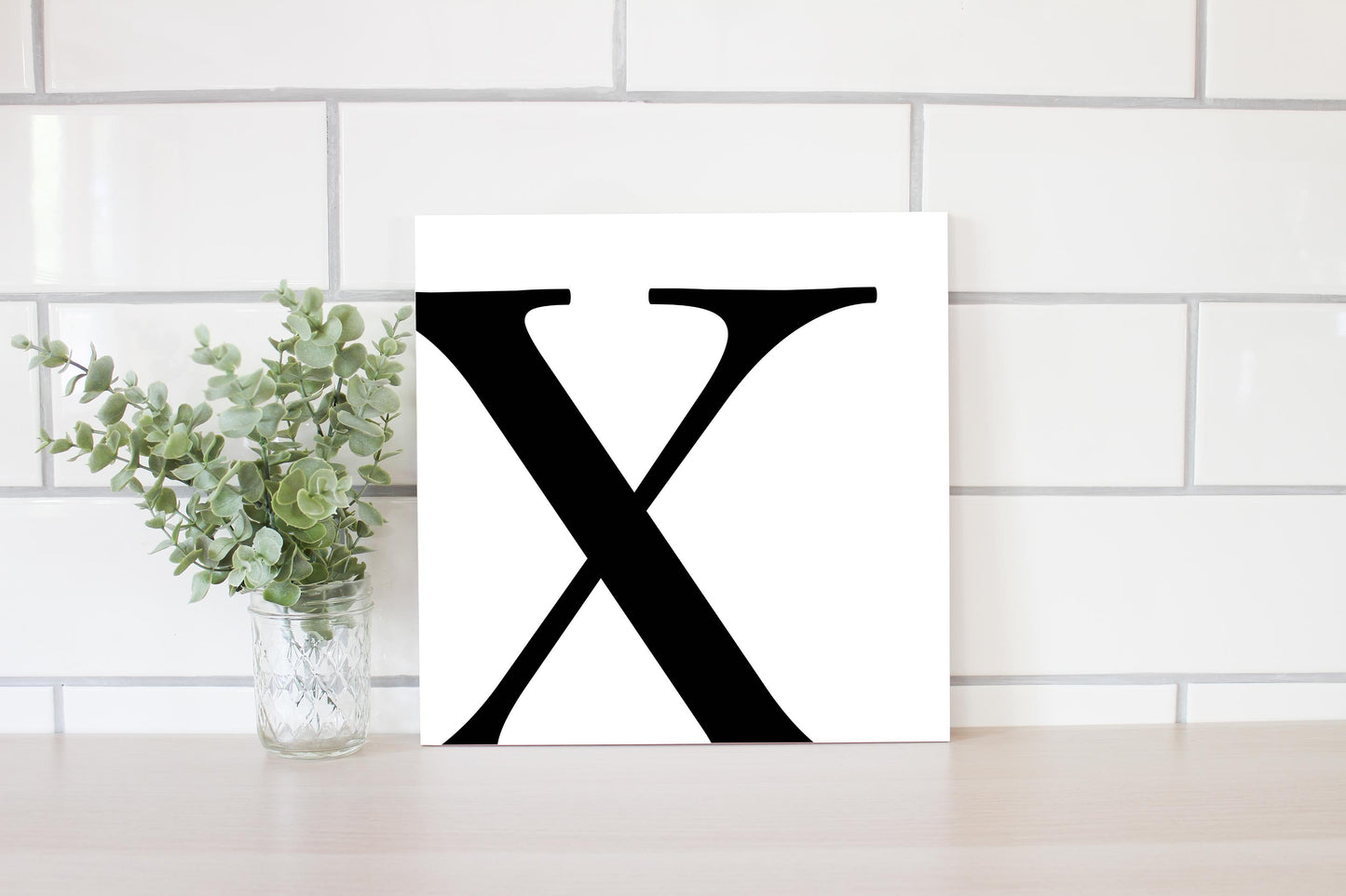 Minimal Monogram X | Wood Sign | Eaches | Min 2