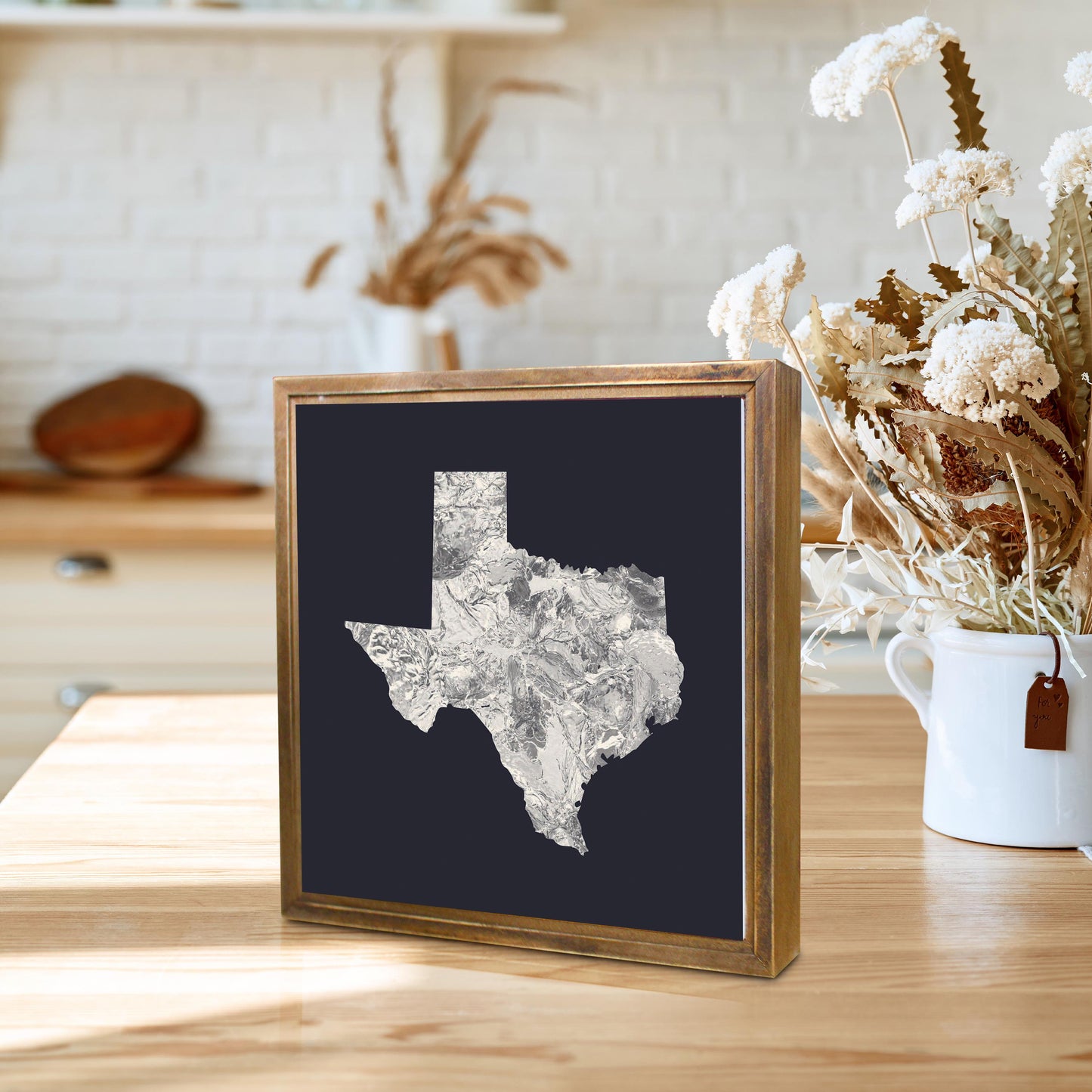 Modern Minimalist Texas Metal State Shape | Wood Sign | Eaches | Min 1