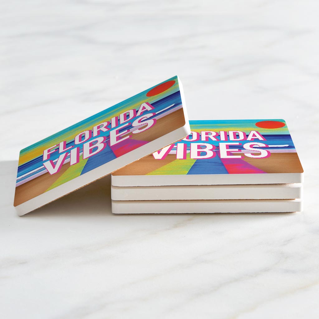 Florida Vibes | Absorbent Coasters | Set of 4 | Min 2