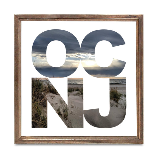 OCNJ Photo With Text | Wood Sign | Eaches | Min 1