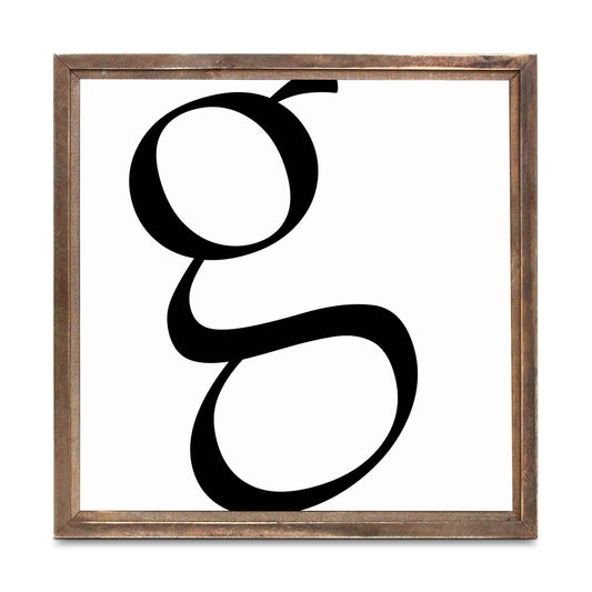 Minimalist Monogram G | Wood Sign | Eaches | Min 1