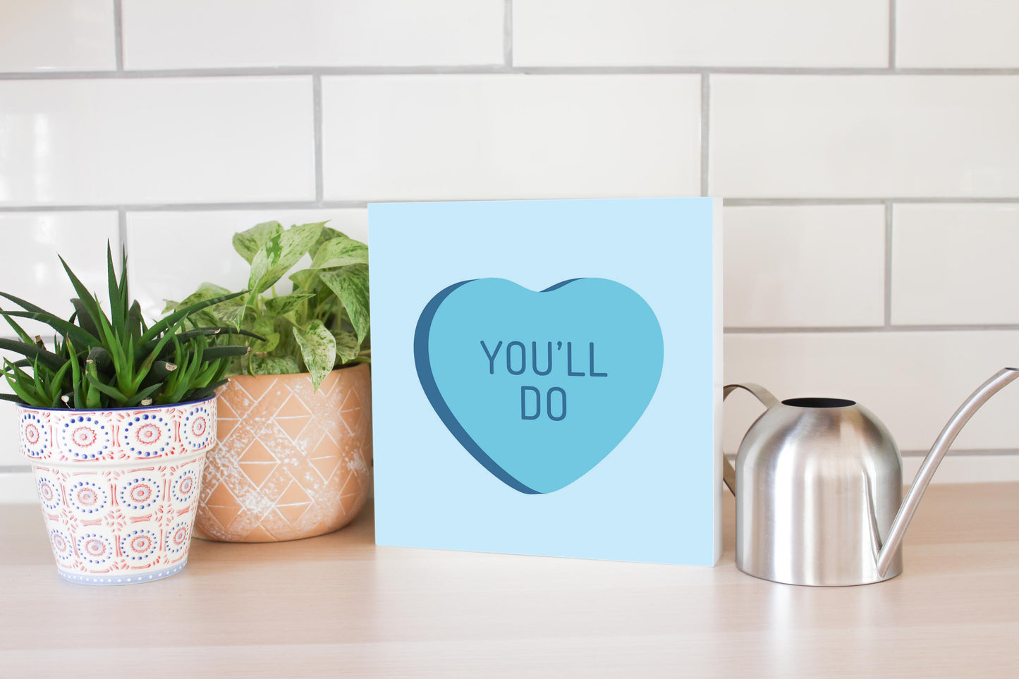 Funny Message Hearts Youll Do | Wood Block | Eaches | Min 2