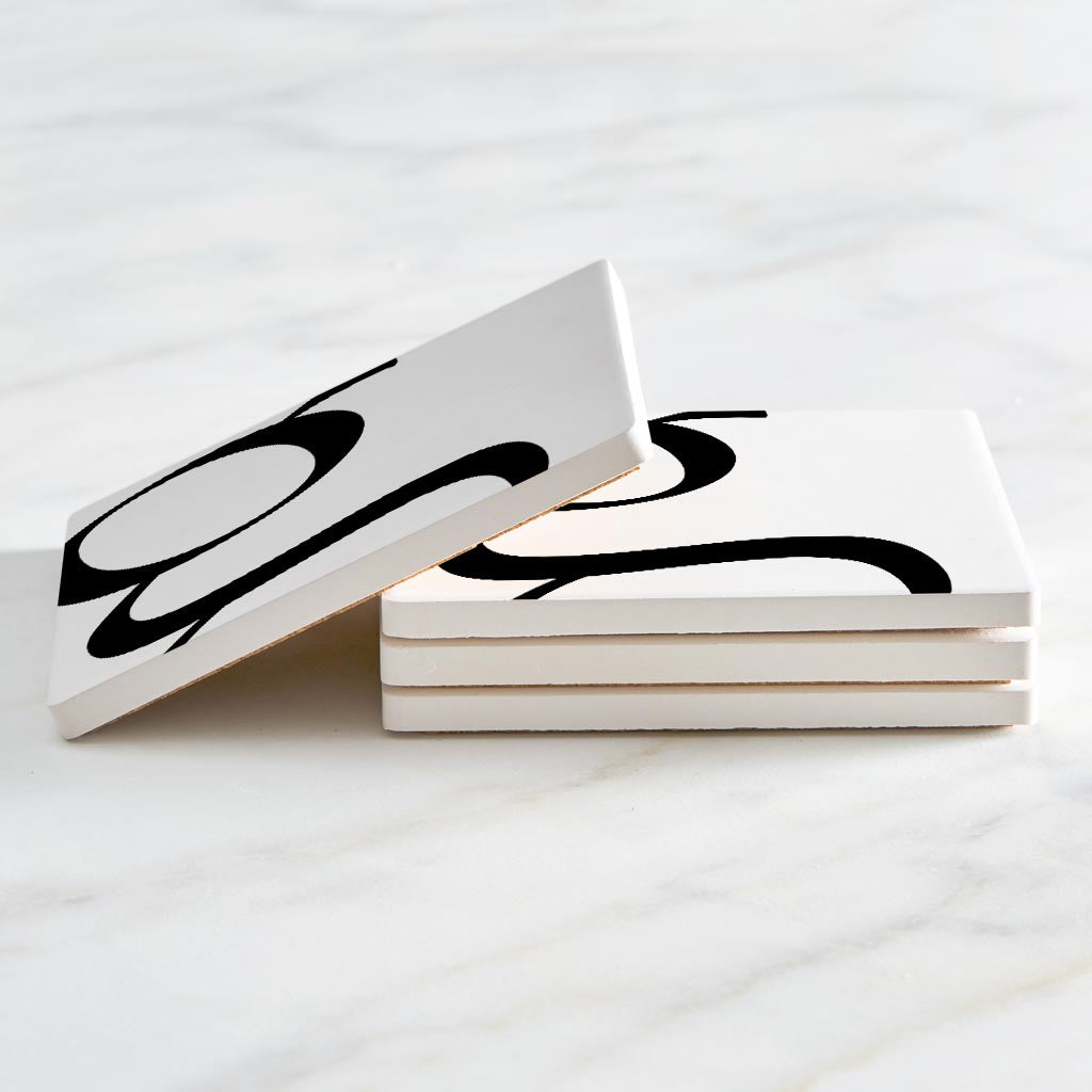 Minimal Monogram G| Absorbent Coasters | Set of 4 | Min 2