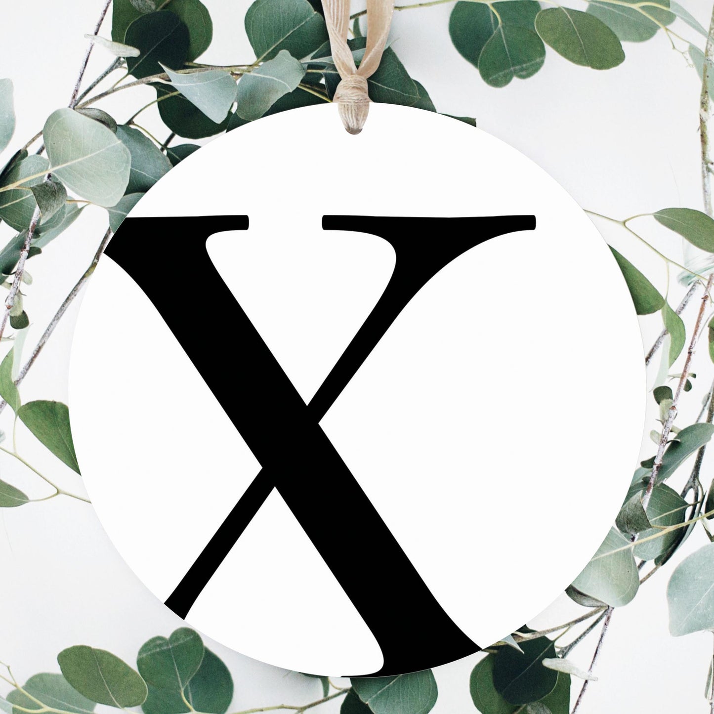 Minimalist Monogram X | Wood Ornament | Eaches | Min 1