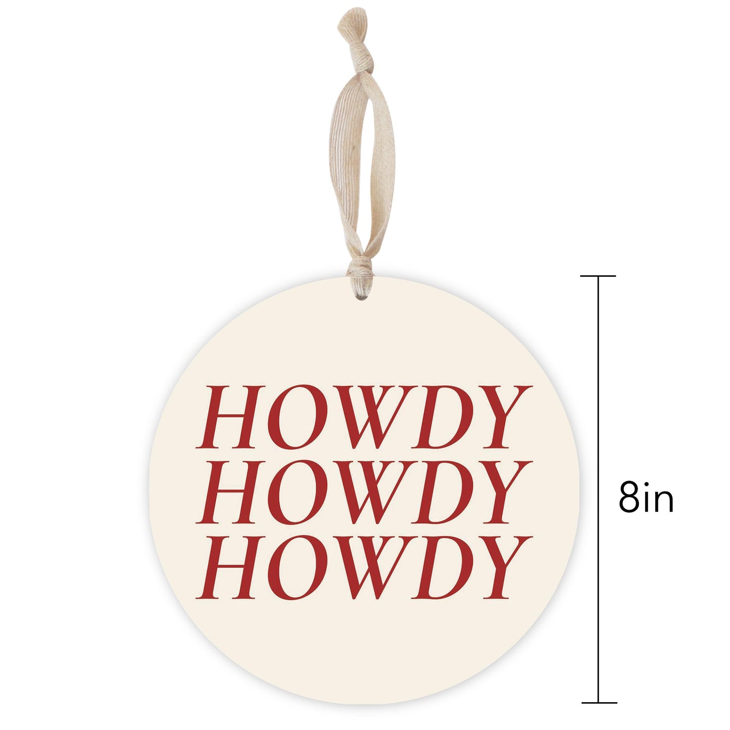 Modern Minimalist Texas Howdy | Wood Ornament | Eaches | Min 1