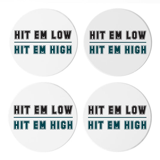 Modern Minimalist Pennsylvania Hit Em High | Absorbent Coasters | Set of 4 | Min 2