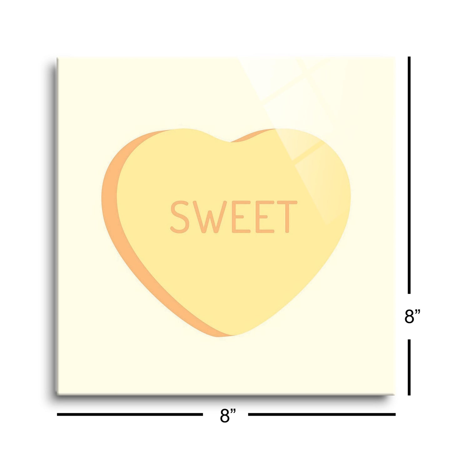 Message Hearts Sweet| Hi-Def Glass Art | Eaches | Min 2