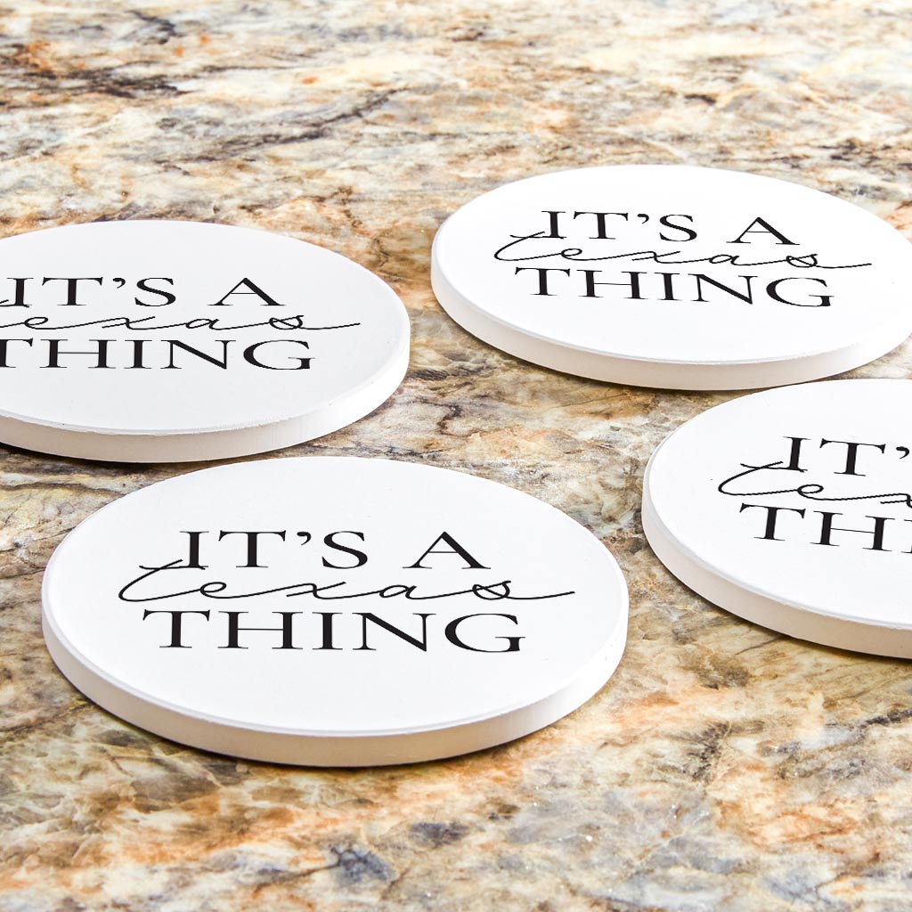 Modern Its A Texas Thing | Absorbent Coasters | Set of 4 | Min 2