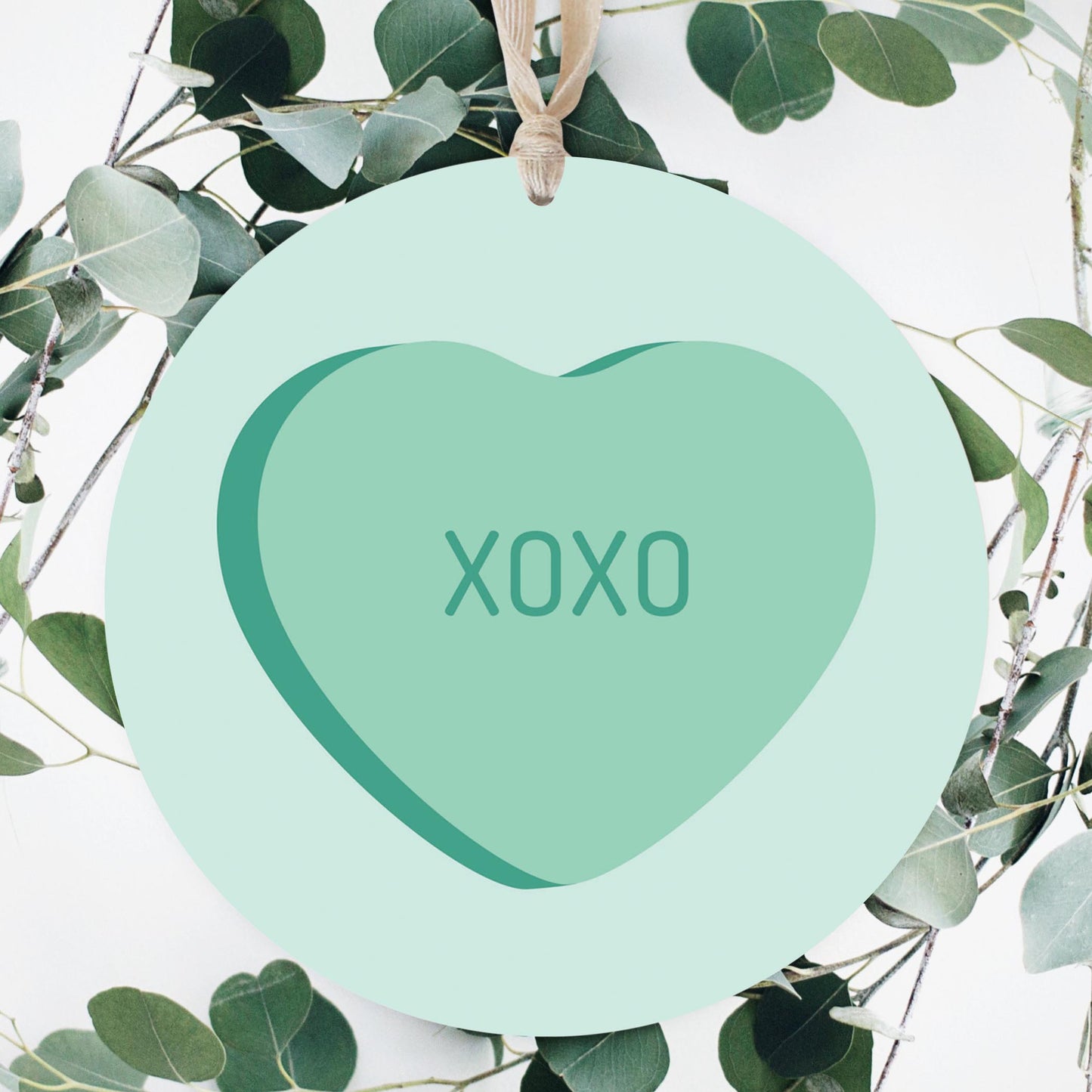 Message Hearts Xo | Wood Ornament | Eaches | Min 1