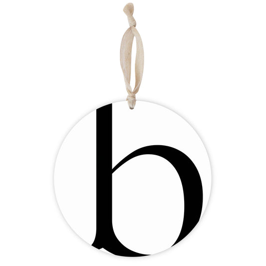 Minimalist Monogram B| Wood Ornament | Eaches | Min 1