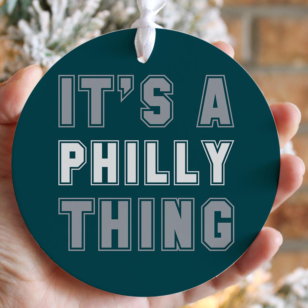 Modern Minimalist Pennsylvania Philly Thing | Wood Ornament | Eaches | Min 6