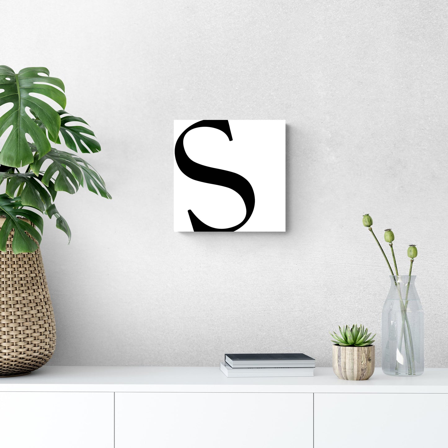 Minimal Monogram S | Wood Sign | Eaches | Min 2