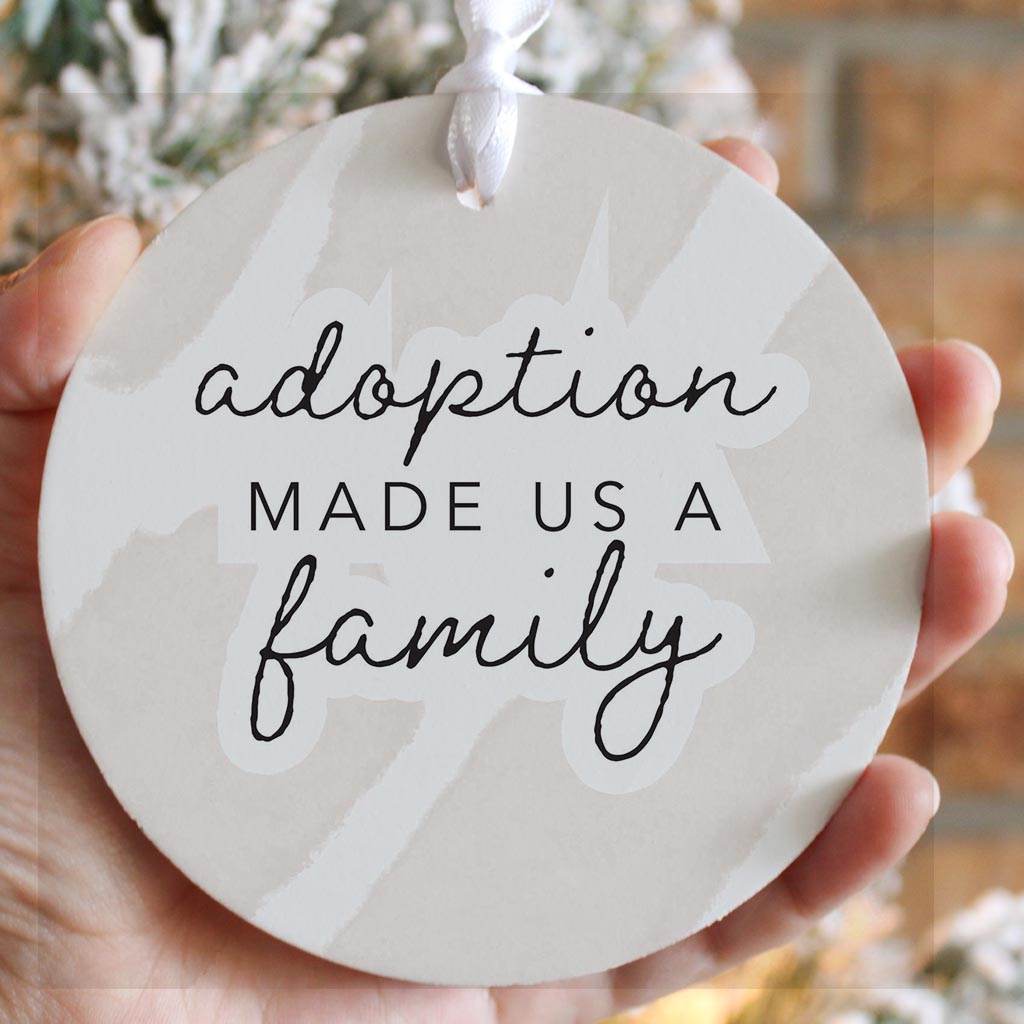 Modern Minimalist Mothers Day Adoption | Wood Ornament | Eaches | Min 6