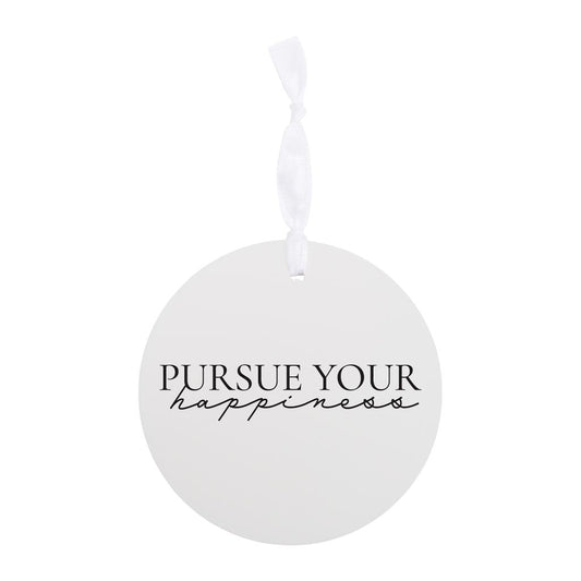 Minimalistic B&W Pennsylvania Happiness Quip| Wood Ornament | Eaches | Min 6