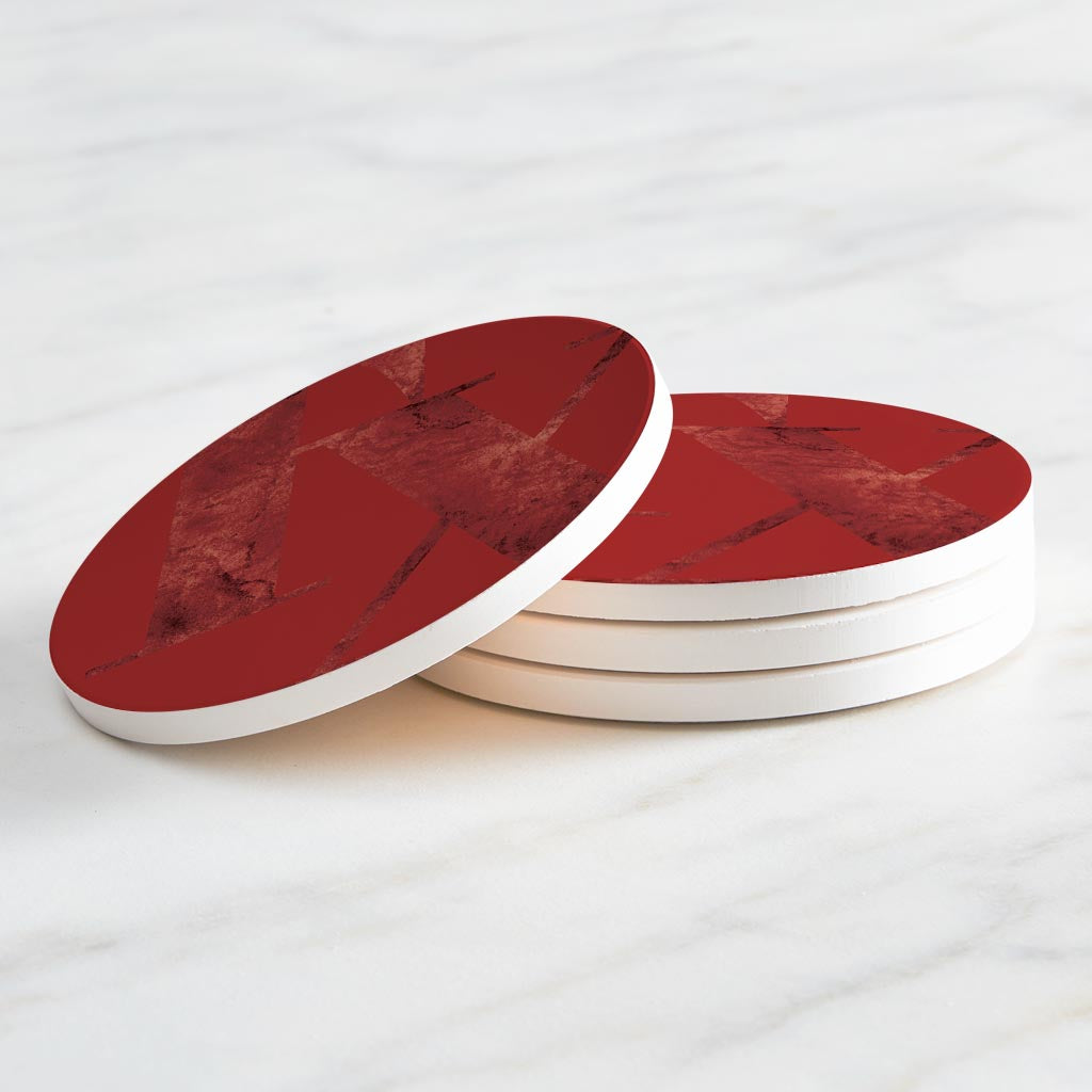 Modern Minimalist Texas Red Tx| Absorbent Coasters | Set of 4 | Min 2