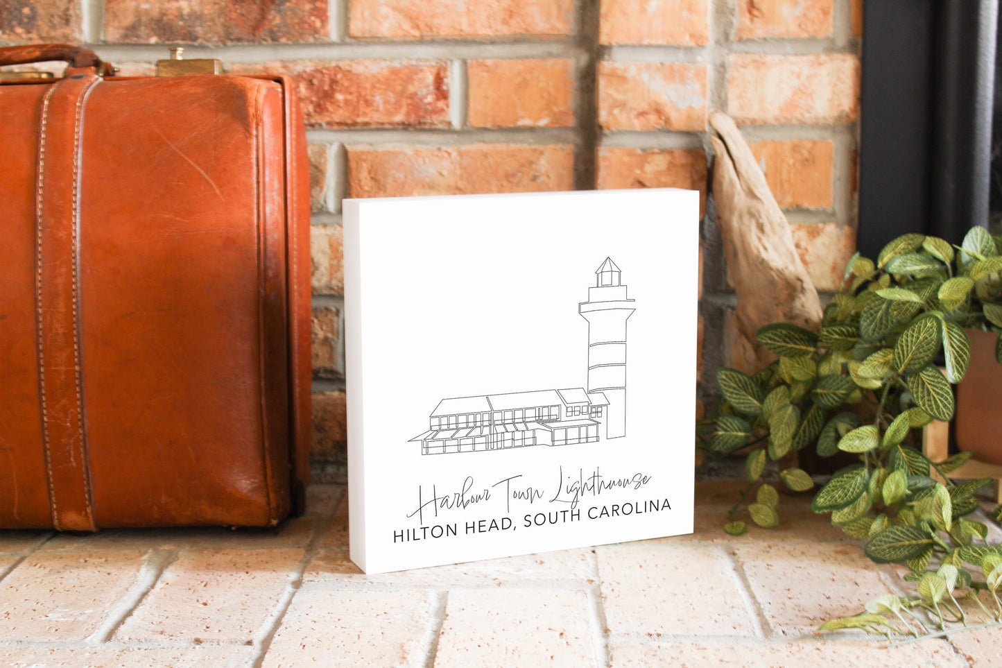 Harbour Town Lighthouse | Wood Block | Eaches | Min 2