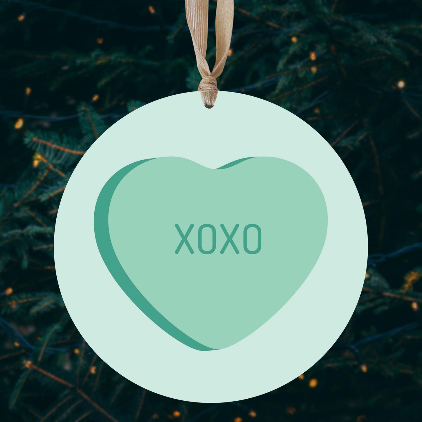 Message Hearts Xo | Wood Ornament | Eaches | Min 1