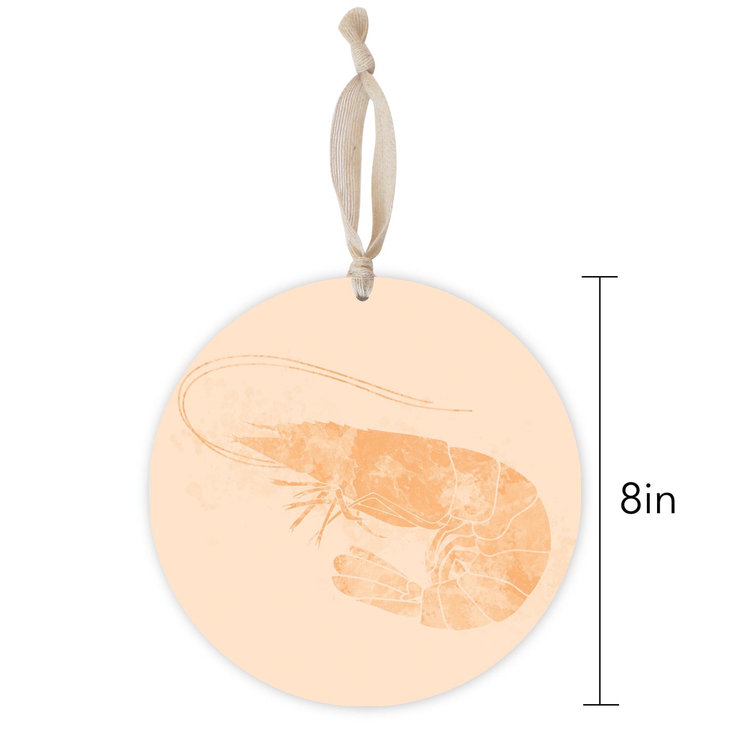 Louisiana Colorful Water Color Shrimp | Wood Ornament | Eaches | Min 1