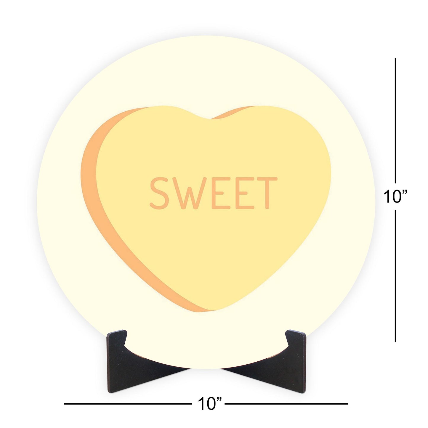 Message Hearts Sweet | Wood Sign | Eaches | Min 1