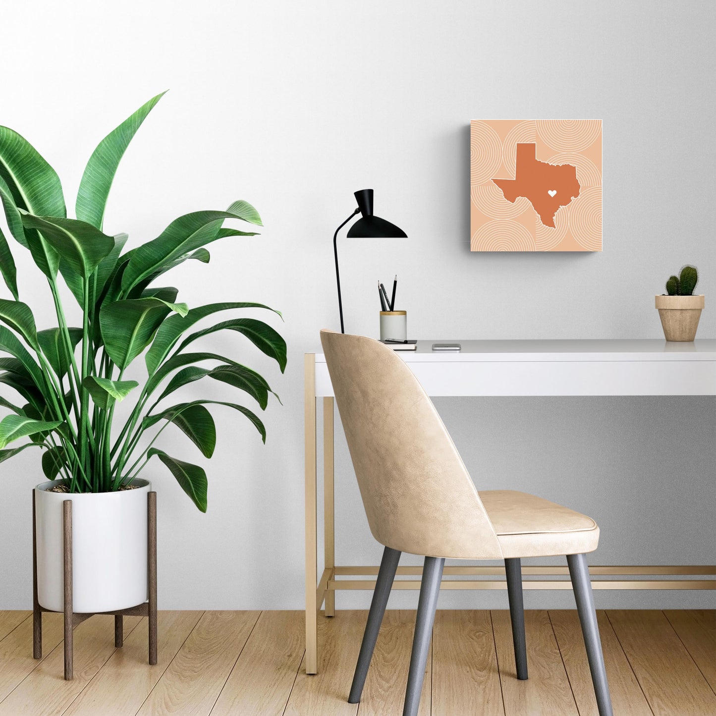 Modern Minimalist Texas Austin Heart | Wood Sign | Eaches | Min 2