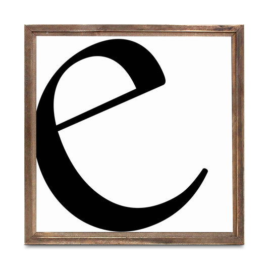 Minimalist Monogram E | Wood Sign | Eaches | Min 1