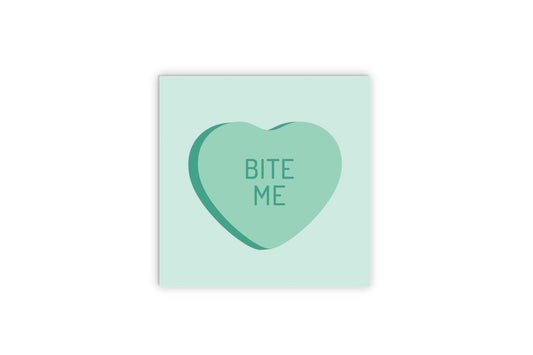 Funny Message Hearts Bite Me | Wood Sign | Eaches | Min 2