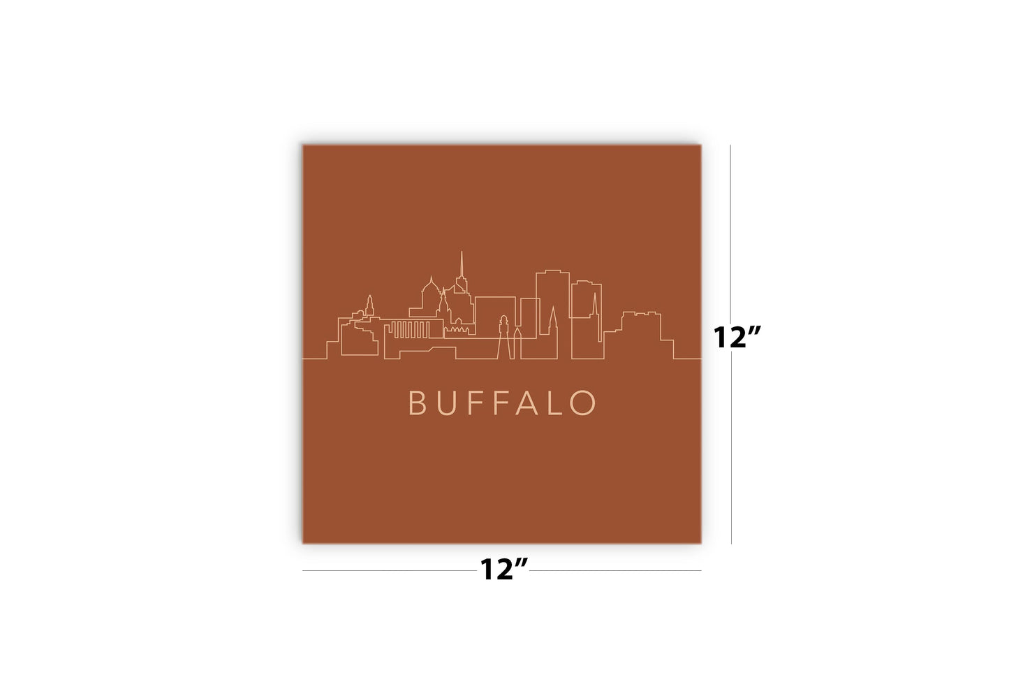 Modern Minimalist New York Buffalo Skyline | Wood Sign | Eaches | Min 2