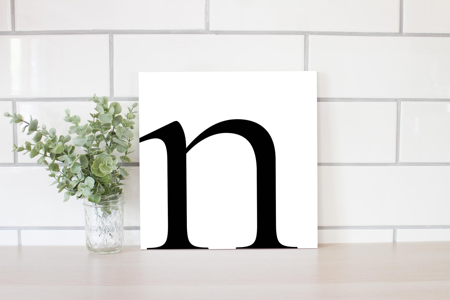 Minimal Monogram N | Wood Sign | Eaches | Min 2