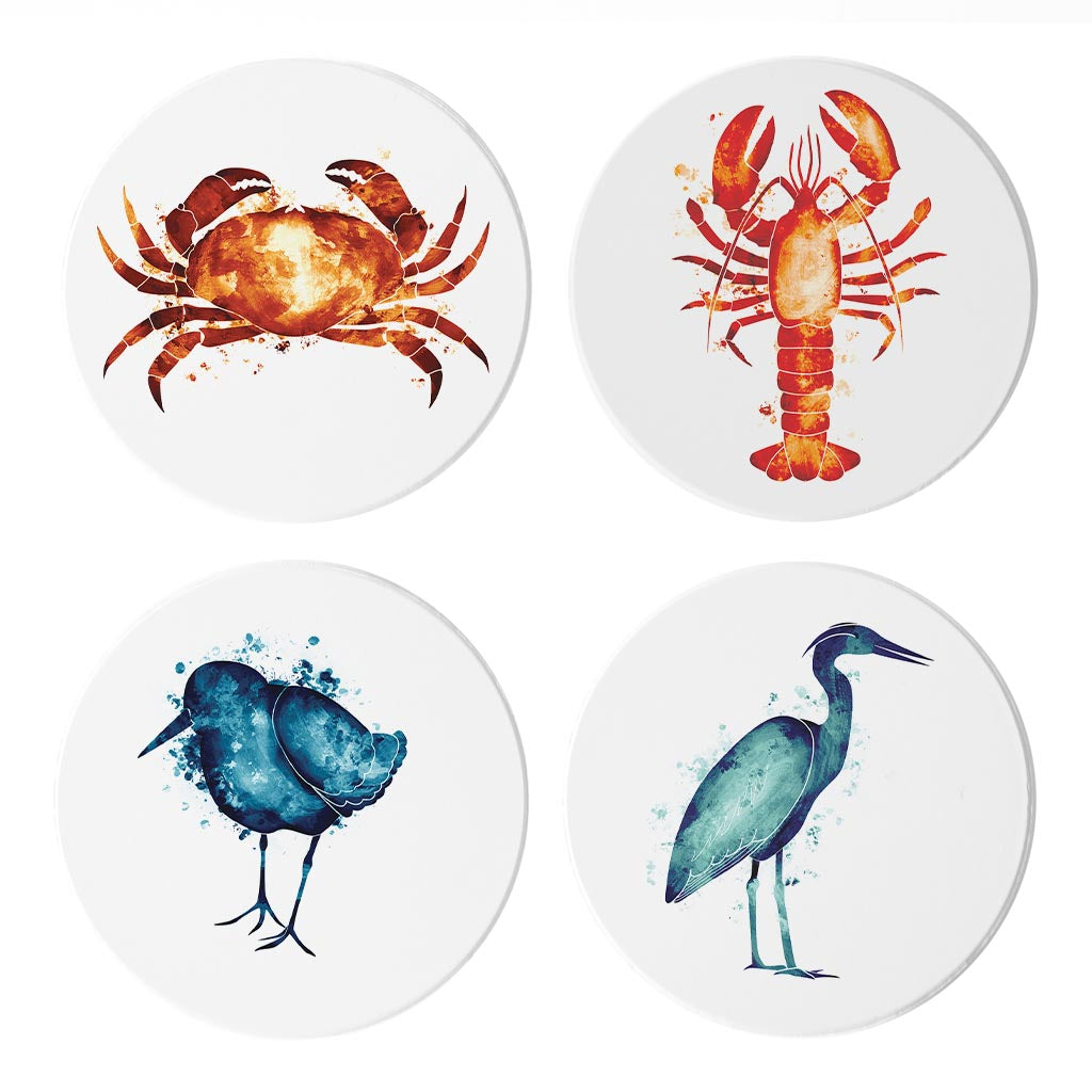 North Carolina Water Color Animals| Absorbent Coasters | Set of 4 | Min 2