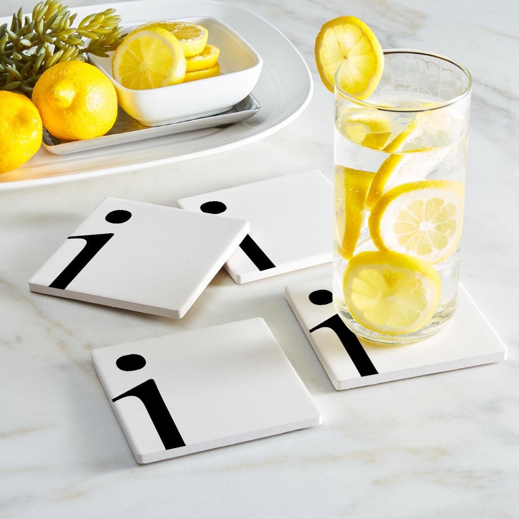 Minimal Monogram I | Absorbent Coasters | Set of 4 | Min 2