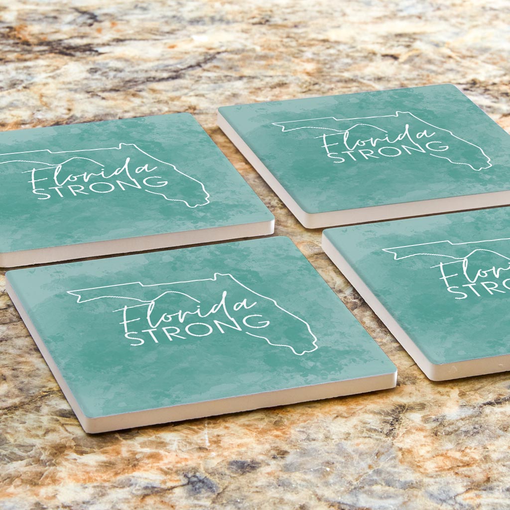 Florida Strong Blue | Absorbent Coasters | Set of 4 | Min 2