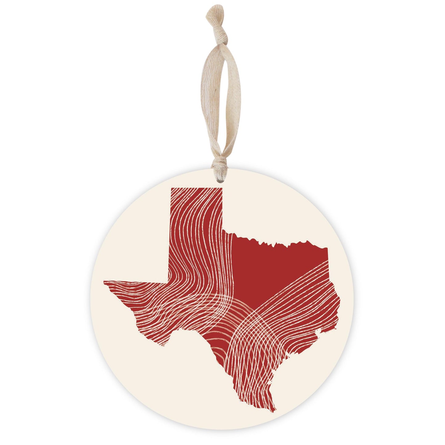 Modern Minimalist Texas Fluid Line State Shape | Wood Ornament | Eaches | Min 1