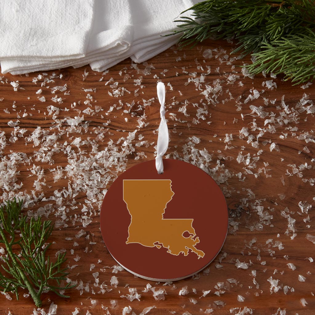 Louisiana Colorful State Shape | Wood Ornament | Eaches | Min 6