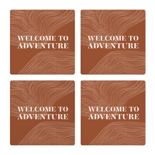 Modern Minimalist Pennsylvania Adventure Quip | Absorbent Coasters | Set of 4 | Min 2