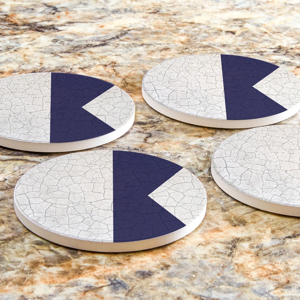 Nautical Flag Alfa | Absorbent Coasters | Set of 4 | Min 2