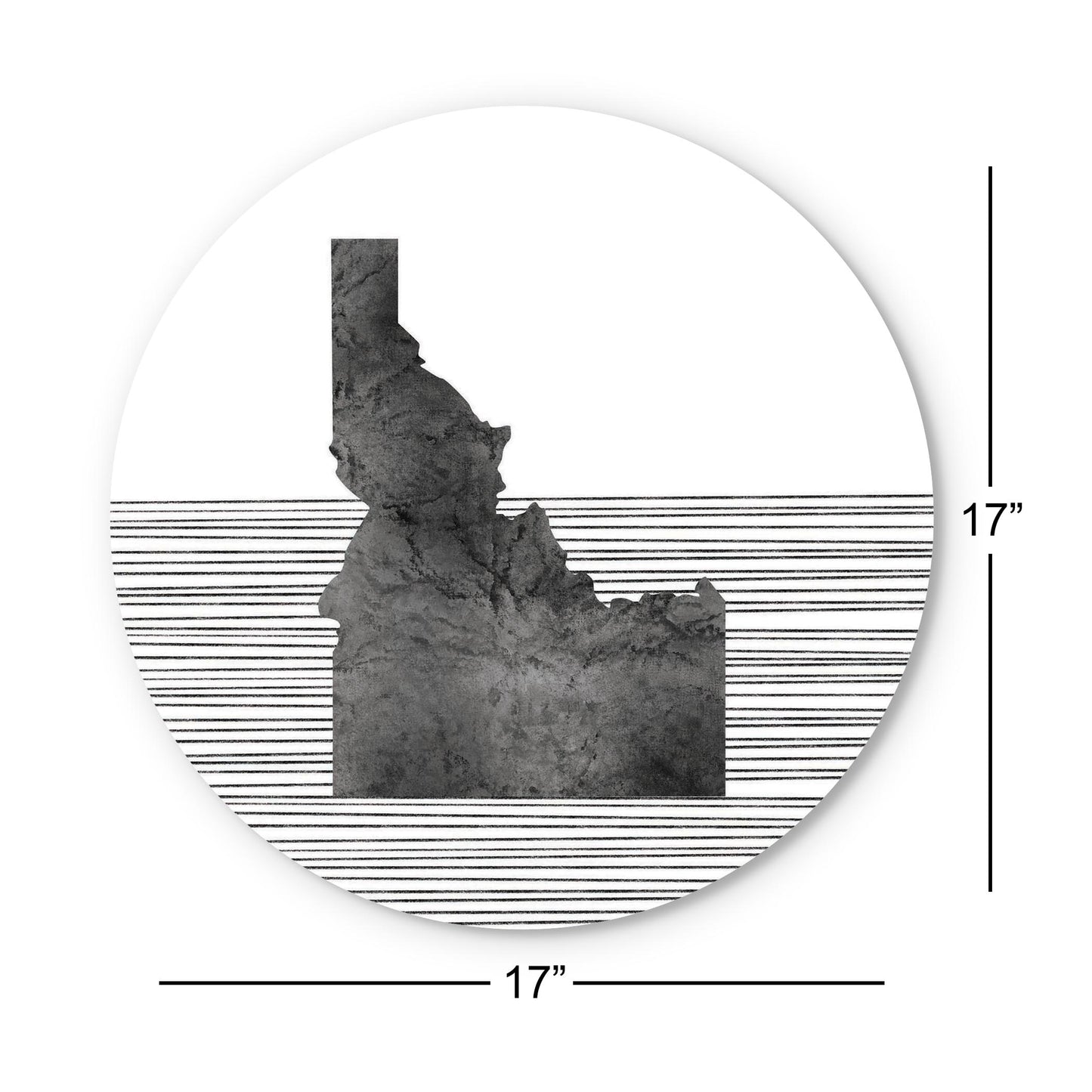 Minimalist B&W Idaho State With Straight Lines | Wood Sign | Eaches | Min 1