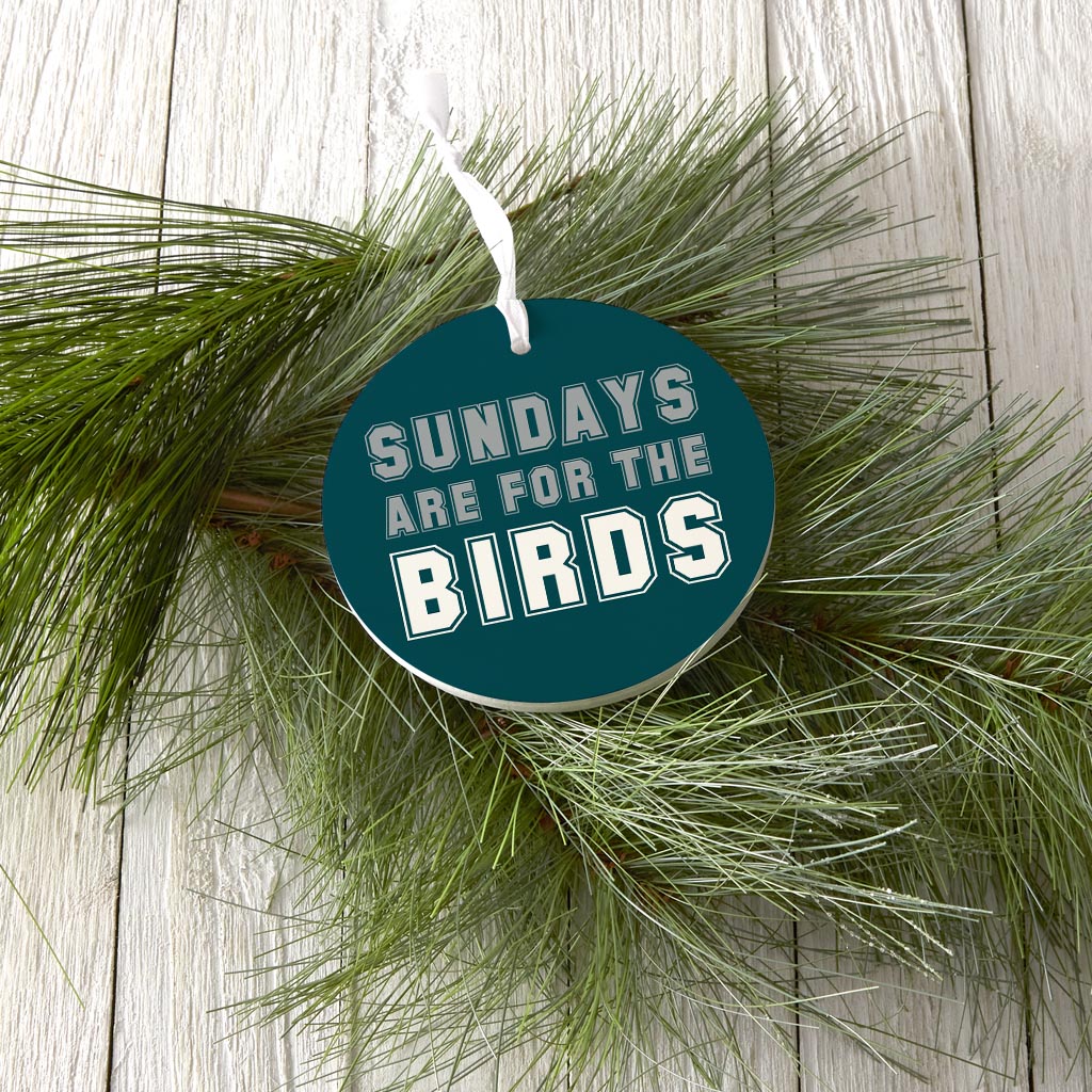 Modern Minimalist Pennsylvania Bird Sundays | Wood Ornament | Eaches | Min 6