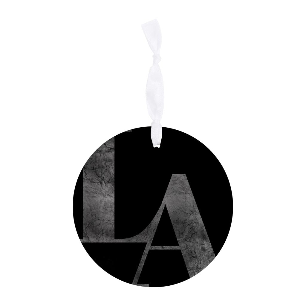 Modern Black Louisiana Initials | Wood Ornament | Eaches | Min 6