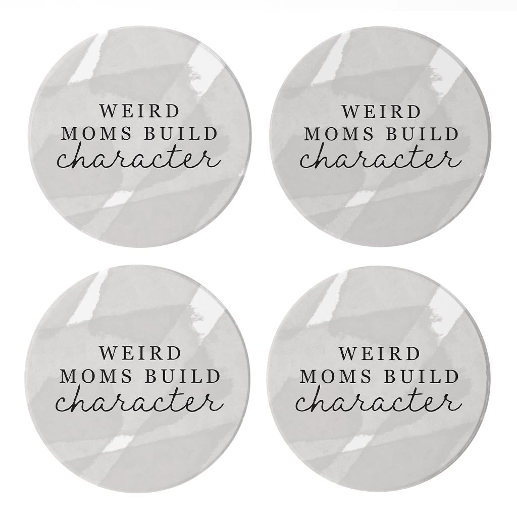 Modern Minimalist Mothers Day Weird Moms| Absorbent Coasters | Set of 4 | Min 2