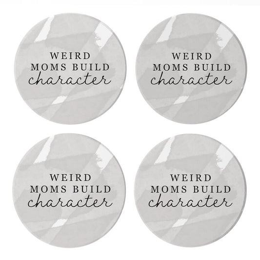 Modern Minimalist Mothers Day Weird Moms| Absorbent Coasters | Set of 4 | Min 2