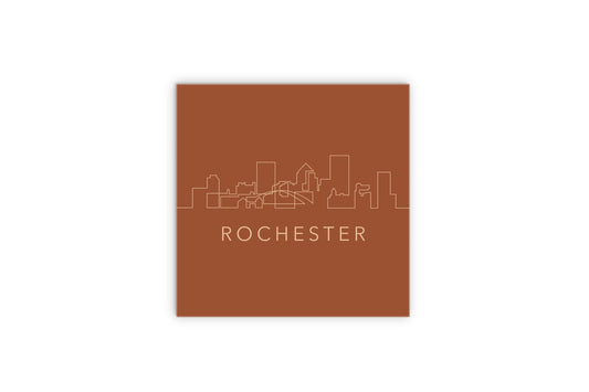 Modern Minimalist New York Rochester Skyline | Wood Sign | Eaches | Min 2