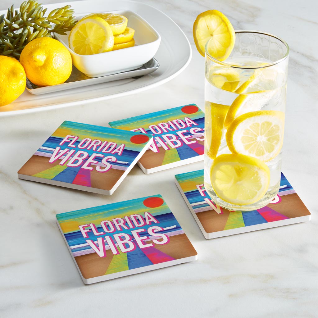 Florida Vibes | Absorbent Coasters | Set of 4 | Min 2