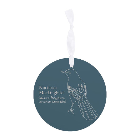 Modern Minimalist Arkansas Mockingbird| Wood Ornament | Eaches | Min 6