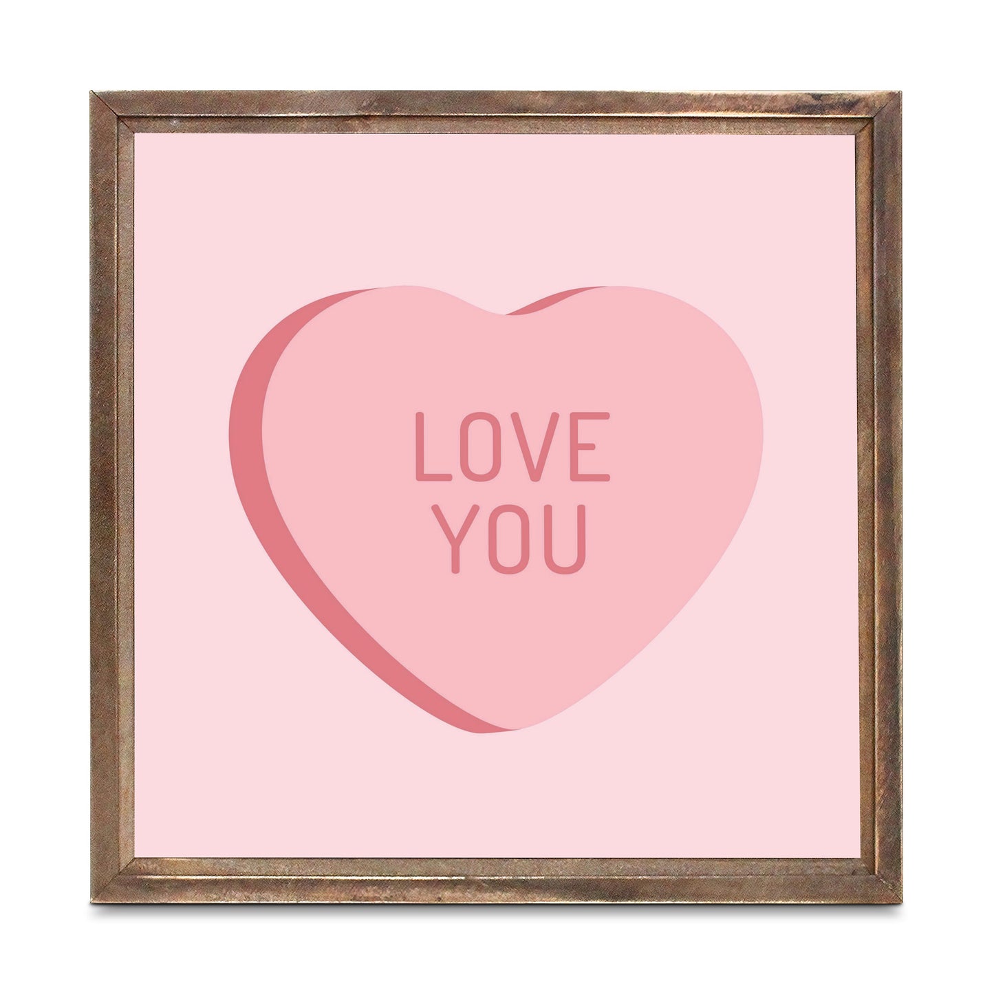 Message Hearts Love You | Wood Sign | Eaches | Min 1