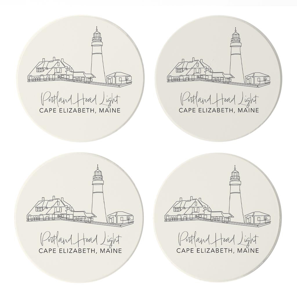 Portland Head Light | Absorbent Coasters | Set of 4 | Min 2