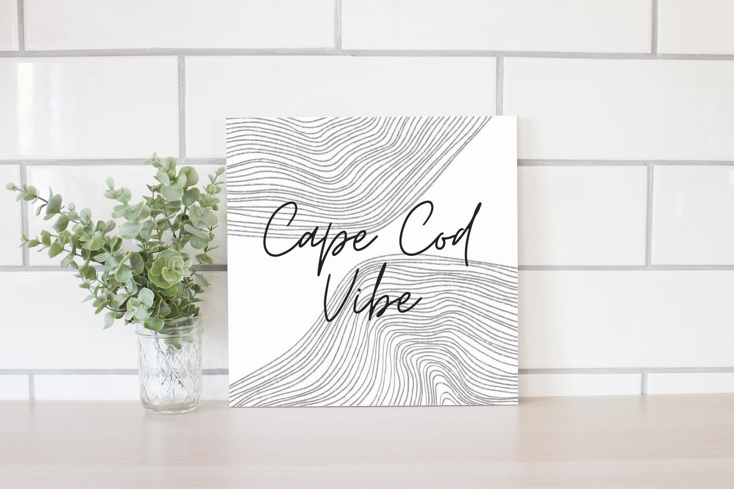 Minimalistic B&W Cape Cod Vibe | Wood Sign | Eaches | Min 2