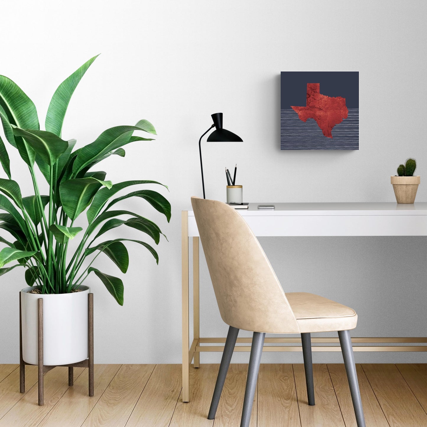 Modern Minimalist Texas Straight Line State Shape | Wood Sign | Eaches | Min 2